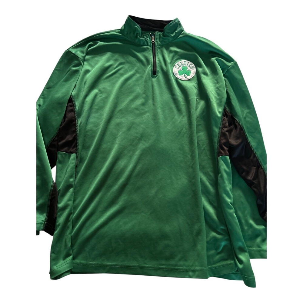 NBA Track‎ Jacket Men's 2XLT Green Boston Celtics Team Primary Logo Embroidered